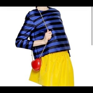 Red Valentino silk blend striped top